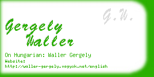 gergely waller business card